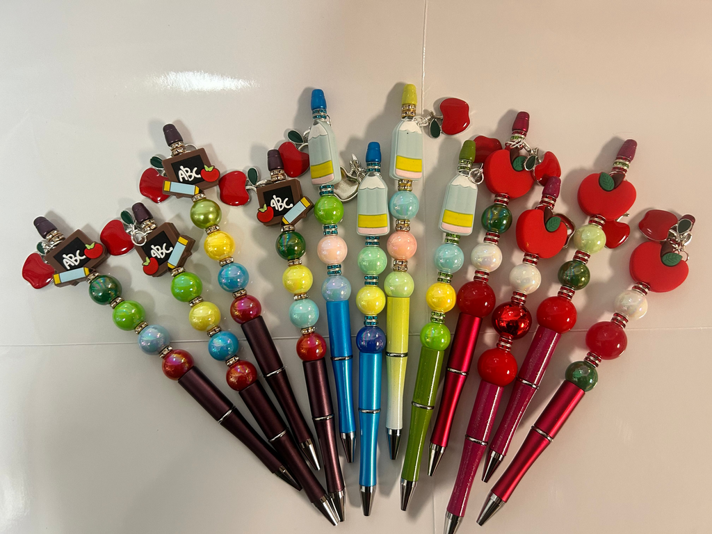 🍎 Signature Beaded Pens | Back to School Collection | Double Pack